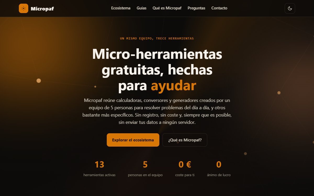Página principal de micropaf